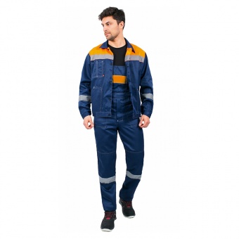 Костюм Легион-2 СОП (куртка / полукомбинезон), т.синий/оранжевый