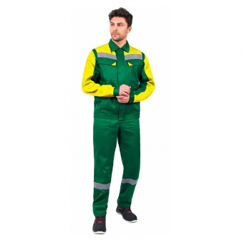 Костюм Сфера NEW (куртка / полукомбинезон), зеленый/желтый