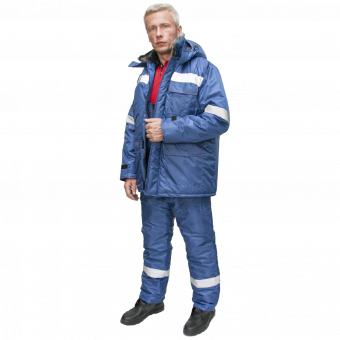 Костюм зимний Стандарт  плюс (куртка и полукомбинезон), цвет: василек с СОП