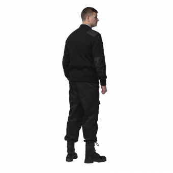 Джемпер Охрана черный форменный с накладками